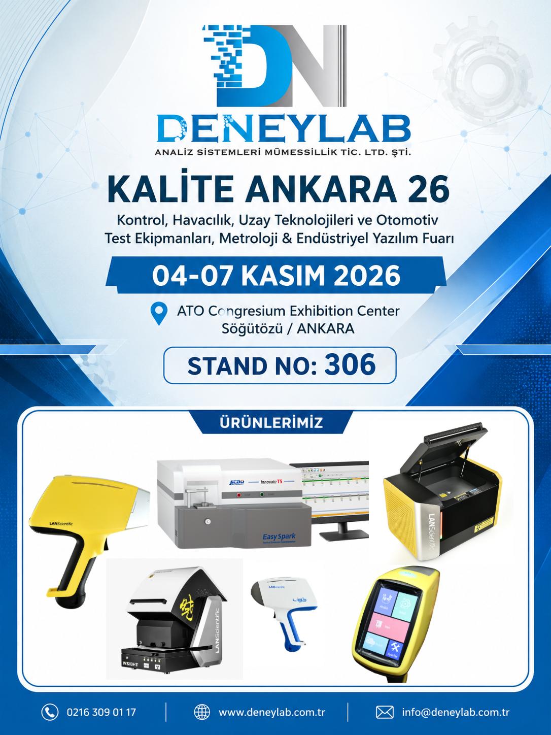 Deneylab, KALİTE Ankara 2026 Fuarı’nda!
